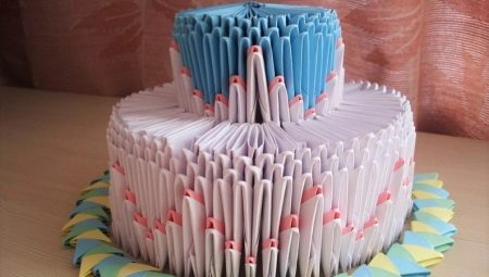 Варианты создания оригами в виде торта