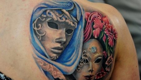 Значение и эскизы тату «Театральная маска»