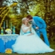 Голубое свадебное платье – для необычного образа