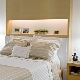 Идеи красивого оформления полок над кроватью в спальне