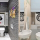 Стиральная машина в туалете: правила размещения и интересные решения
