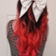 Красные кончики волос: как выбрать оттенок и покрасить?