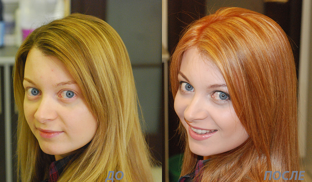 Как перекрасить волосы из хны в блондинку