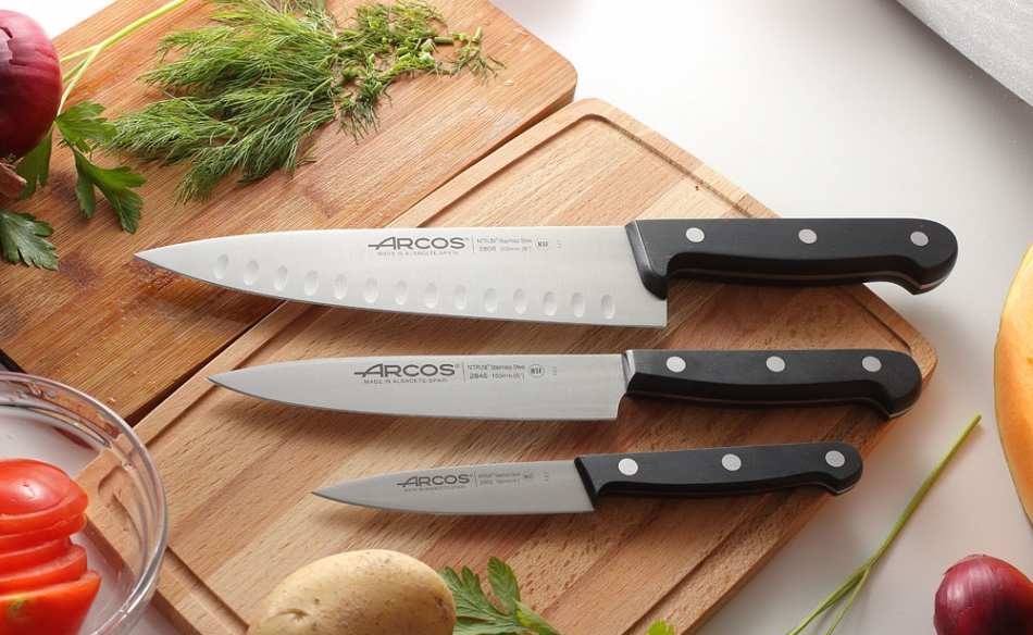Ножи Arcos: набор кухонных ножей из Испании, испанские кованые шеф-ножи от  фирмы Arcos, поварской нож для сыра, отзывы