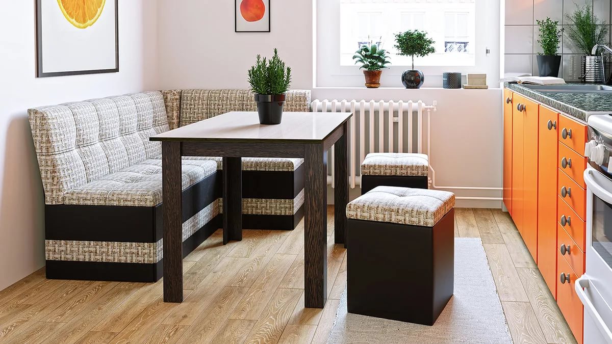 Маленькие диваны со спальным местом на кухню характеристика компактных небольших кухонных диванов и их применение в интерьере