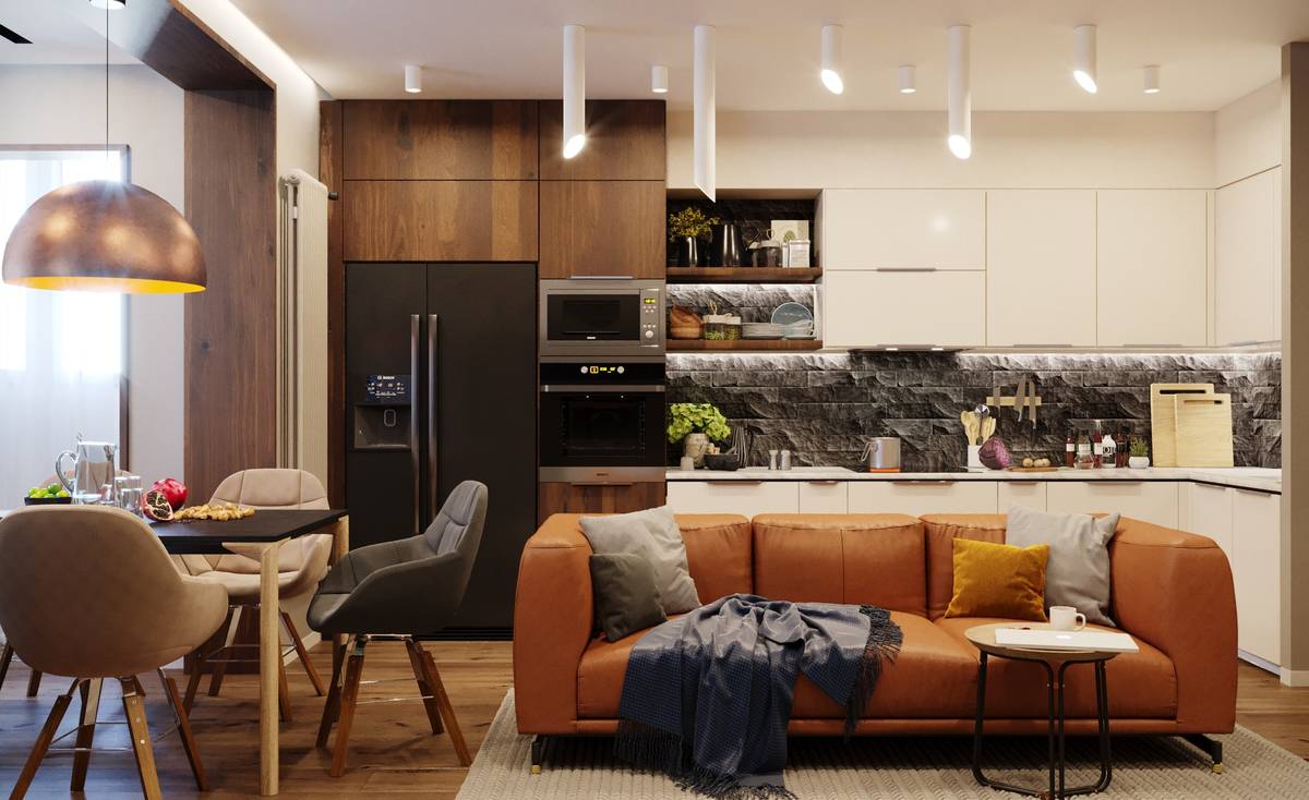 Дизайн кухни 18 кв м 48 фото варианты зонирования и оформление интерьера прямоугольной кухни-студии размером 6 на 3 лучшие идеи дизайна