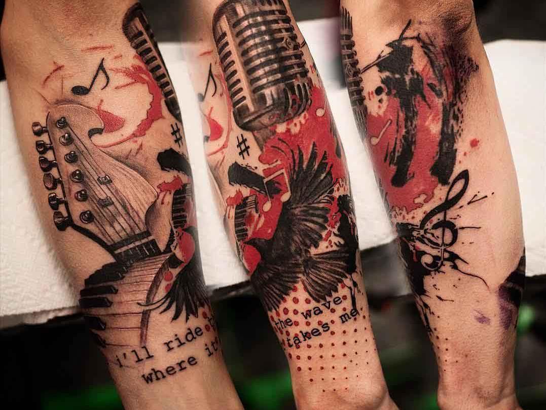 Татуировки в стиле рок