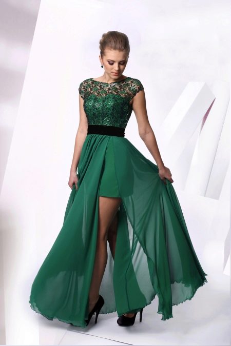 Вечернее платье зеленое