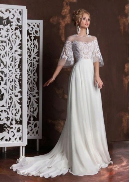 Элегантное закрытое свадебное платье
