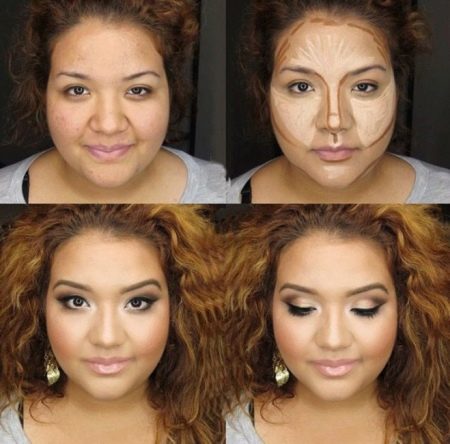 Как сделать из круглого лица овальное макияж