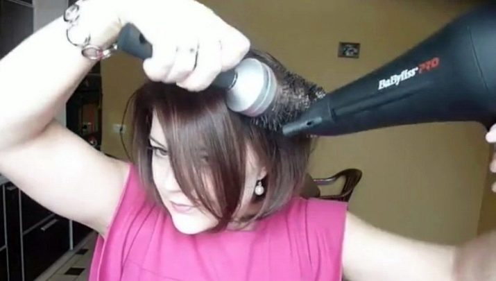 Укладка волос с челкой феном