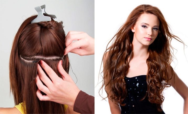Наращивание волос на трессах (24 фото): особенности французского и бразильского трессового наращивания волос с пришиванием тресса на косичку