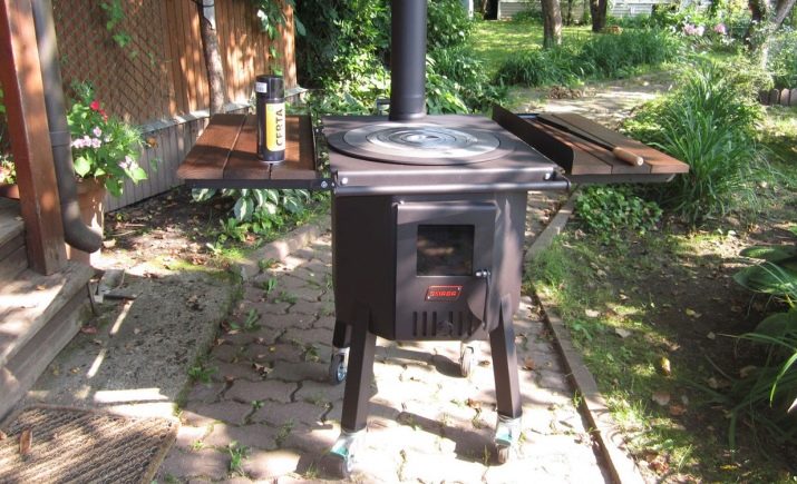  для казана (48 фото): газовая печка с трубой и очаг из металла .