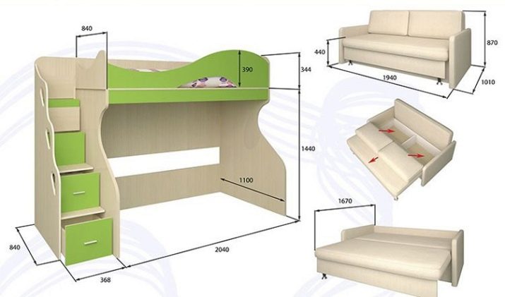 Двухъярусная кровать с диваном внизу своими руками фото и чертежи