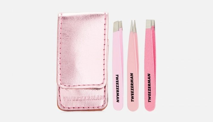 Пинцет для бровей tweezerman pink perfection slant tweezer